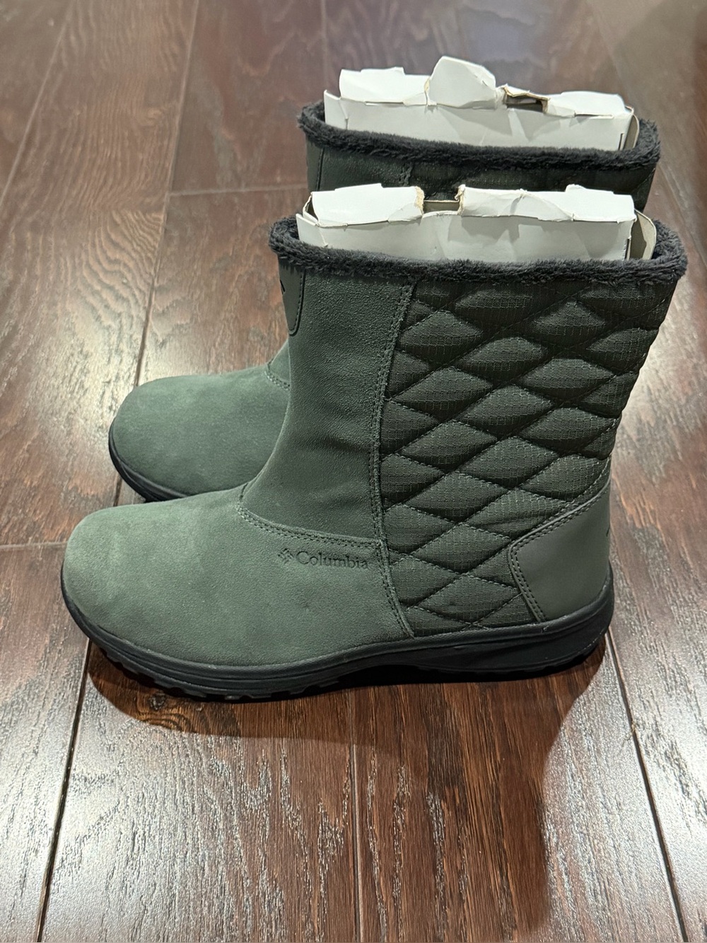 Columbia Ice Maiden Slip III Women Grey Waterproof Winter Boots Size 7.5 NEW